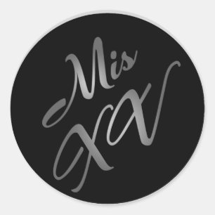 20 - 1.5" Envelope Seal Mis XV Silv Black Party