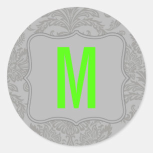 20 - 1.5 Envelope Seal Modern Grey Damask Lace