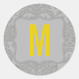 20 - 1.5 Envelope Seal Modern Grey Damask Lace