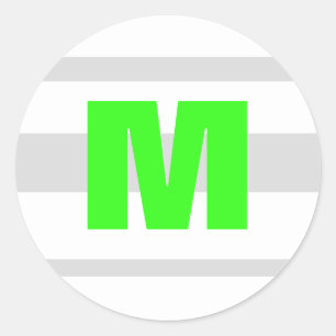 20 - 1.5  Envelope Seal Modern Neon Stripe Green