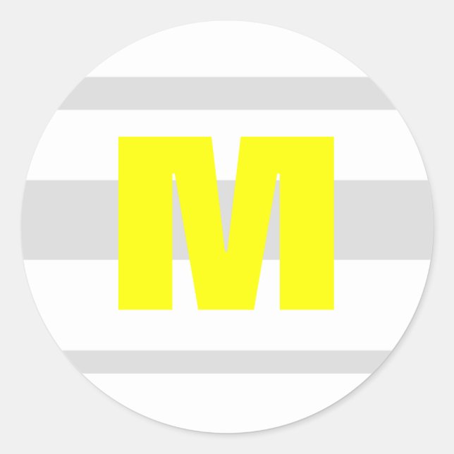 20 - 1.5  Envelope Seal Modern Neon Stripe Yellow (Front)