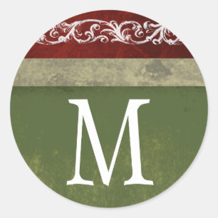 20 - 1.5  Envelope Seal Monogram Christmas XMAS