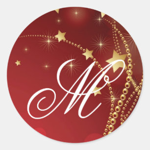 20 - 1.5 Envelope Seal Monogram Christmas XMAS