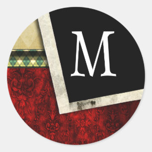 20 - 1.5  Envelope Seal Monogram Christmas XMAS