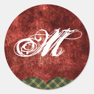 20 - 1.5  Envelope Seal Monogram Christmas XMAS