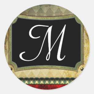 20 - 1.5 Envelope Seal Monogram Christmas XMAS