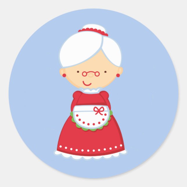 20 - 1.5" Envelope Seal Mrs Santa Clause (Front)