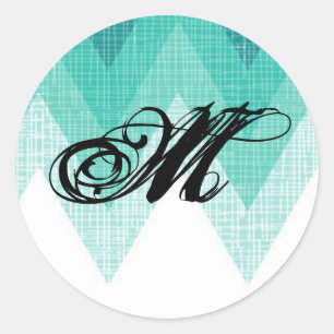 20 - 1.5  Envelope Seal Ombre Teal Chevron