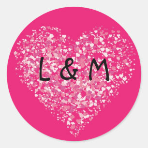 20 - 1.5 Envelope Seal Pink Floral Petals Flower