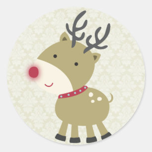 20 - 1.5" Envelope Seal Reindeer