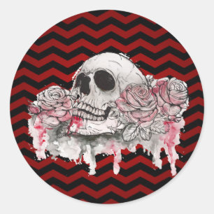 20 - 1.5 Envelope Seal skull Rose Gothic Chevron