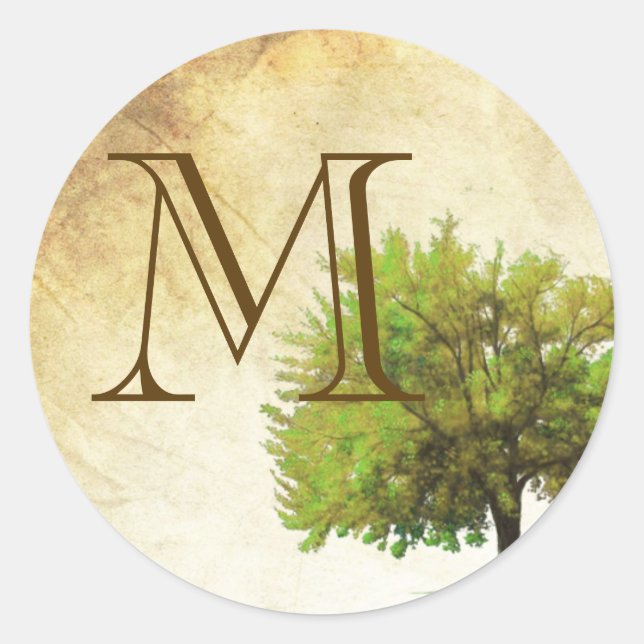 20 - 1.5  Envelope Seal Spring Tree Aged Paper Vin (Front)