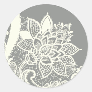 20 - 1.5  Envelope Seal Vintage Victorian Lace Gre