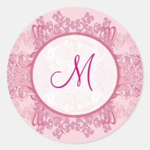 20 - 1.5" Envelope Sticker Pink/Purple Chinese Scr