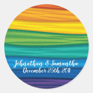 20 - 1,5" Favor Stickers lgbtq rainbow flag lesbi