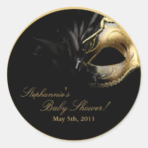 20 - 1,5" Favor Stickers Masquerade Masquerade Mas