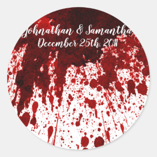 20 - 1,5" Favor Stickers Splatter de sang Vampire
