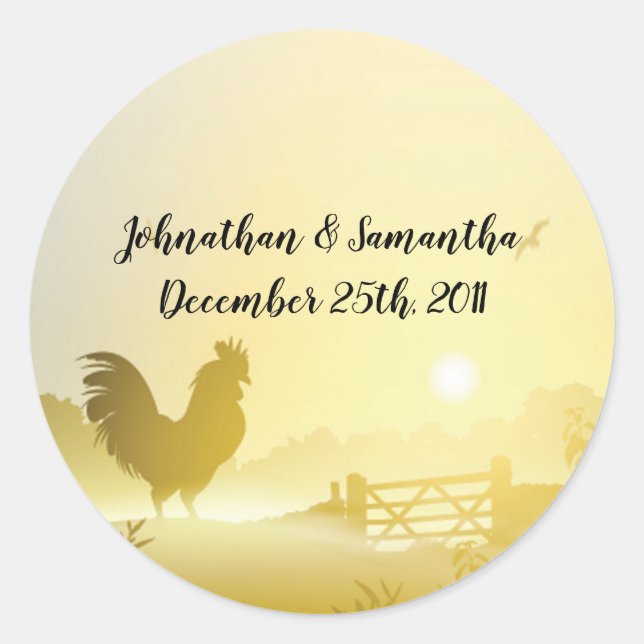 20 - 1,5" Favor Stickers Sunny Morning Farm Count (Devant)