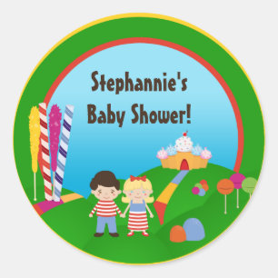 20 - 1.5" Favour Stickers Candy Land Ice Cream