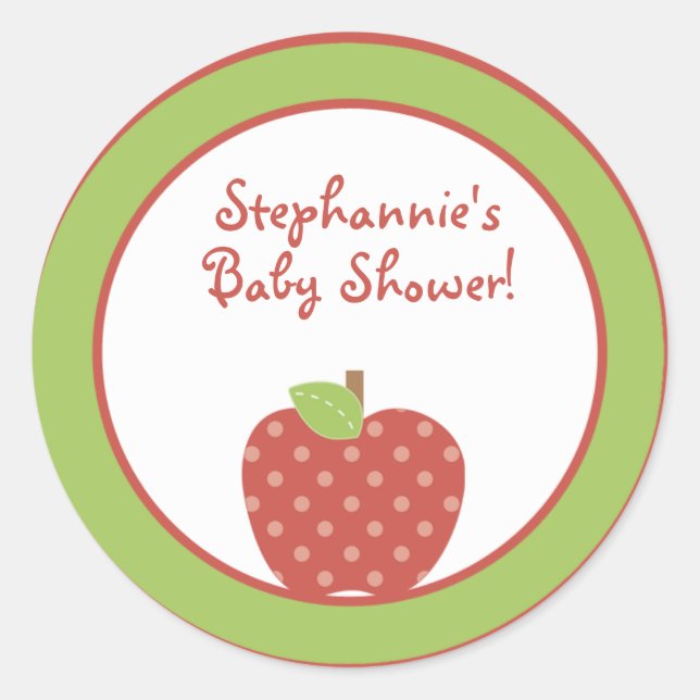 20 - 1.5"  Favour Stickers Red Barn Animals apple (Front)