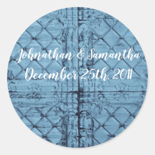 20 - 1.5"  Favour Stickers Rustic Tin Panel Ceilin