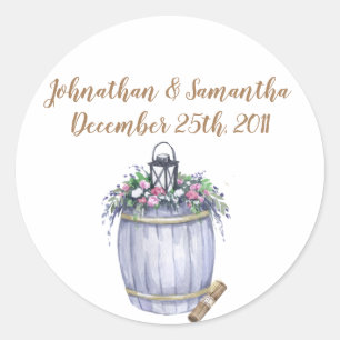 20 - 1.5"  Favour Stickers Summer Country Wedding 