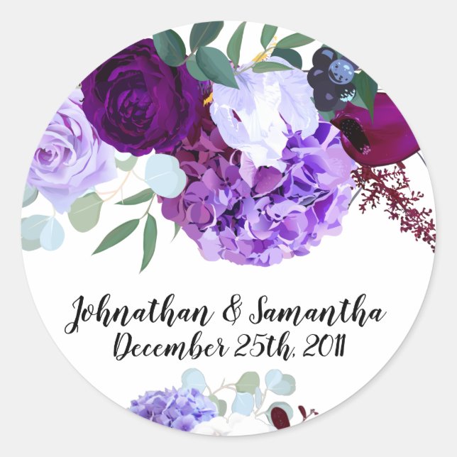 20 - 1,5 po Favor Stickers Lavender Hibiscus sur W (Devant)