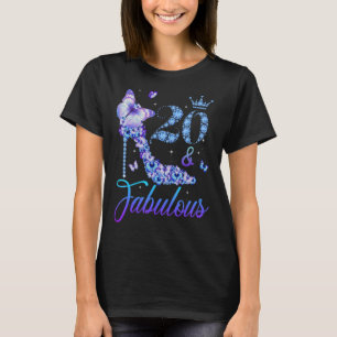 20 And Fabulous Diamond High Heels Happy 20th Birt T-Shirt