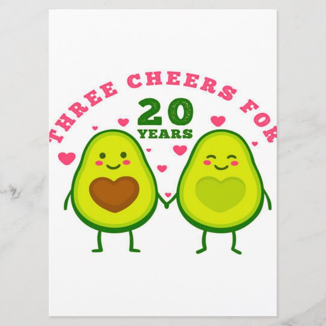 20 ans anniversaire du mariage| menu cadeau mari (Devant)