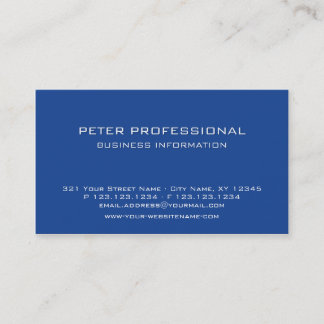 20 Carte de visite professionnel moderne bleu roya