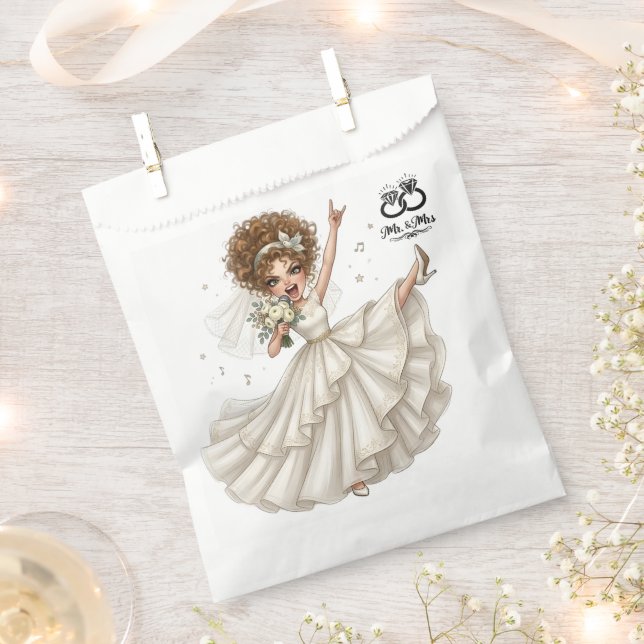 #20 Cute fun bride Favour Bag (Clipped)