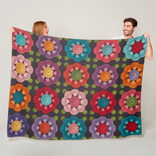 20 Daisy Flower Pattern Throw Blanket  Soft Fleece