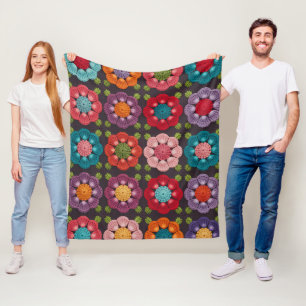 20 Daisy Flower Pattern Throw Blanket Soft Fleece