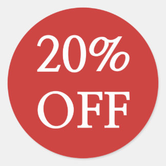 20% DE BONS Stickers Vente