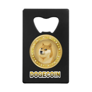 20.Dogecoin crypto currency doge to the moon. Credit Card Bottle Opener