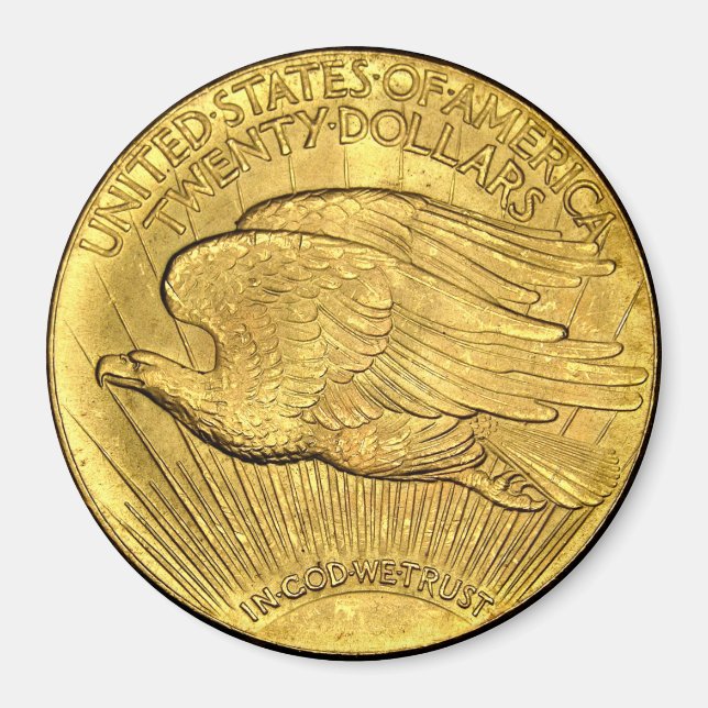 20 Dollar US Eagle Gold Piece Magnet (Front)