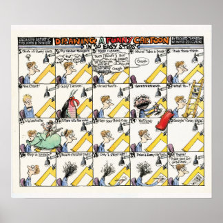 20 étapes faciles pour un dessin amusant Poster