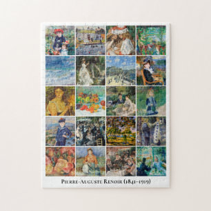 20 Famous Pierre Auguste Renoir Fine Art Paintings Jigsaw Puzzle