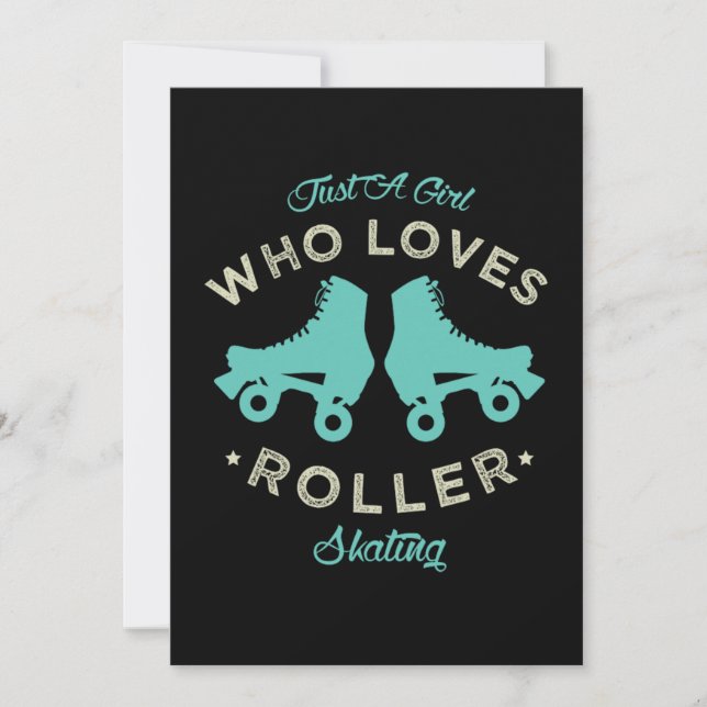 20.Funny Just a girl who loves roller skating Roll Save The Date (Front)
