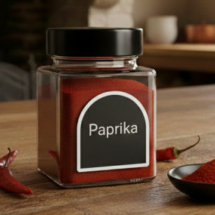 20 herbes et épices de cuisine, étiquette noir et 