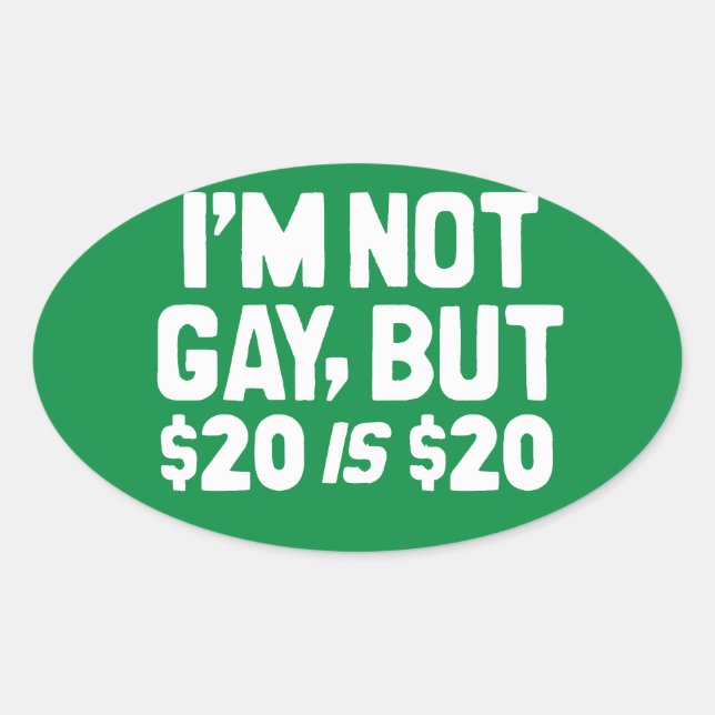20 IS 20 OVAL STICKER (Front)