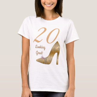 20 & Looking Great High Heel Lavender Bow T-Shirt