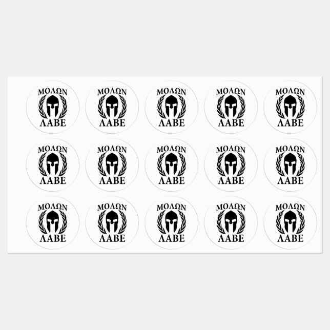 20 Molon Labe Spartan Warrior Laurels (Sheet)