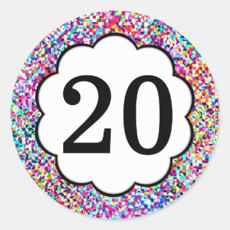 20 - Numbers Colourful Stickers