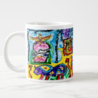 20 OZ—ABSTRACT PURPLE BUFFALO LARGE COFFEE MUG