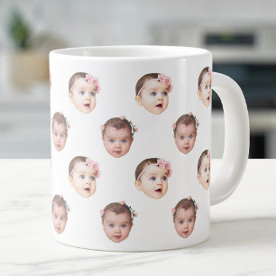20 Oz Jumbo Cute Baby Face 2 Photos Specialty Large Coffee Mug