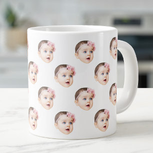 20 Oz Jumbo Cute Baby Face Photo Specialty  Large Coffee Mug