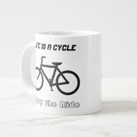 20 oz Jumbo Mug Bowl, "La vie est un cycle"