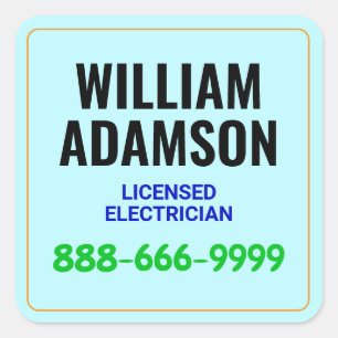 20 PCS - Contact (Advertising, Marketing) Promote  Square Sticker