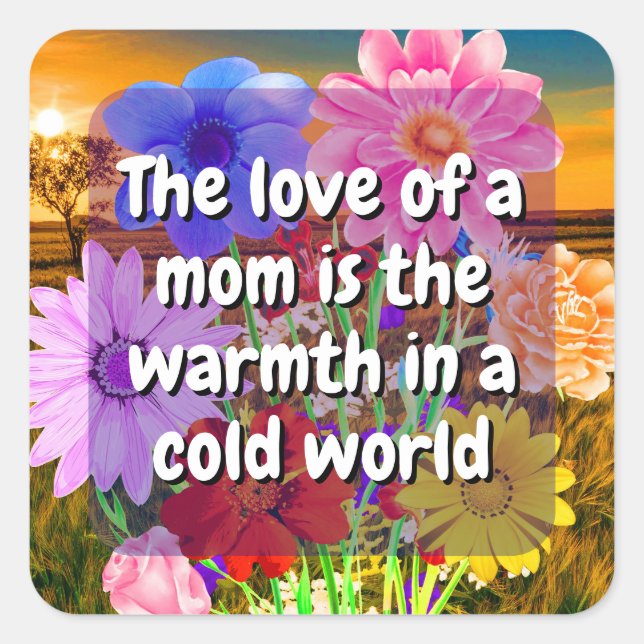 (20 pcs) Floral Mother Quote | Love Mom Stickers (Front)